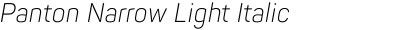 Panton Narrow Light Italic